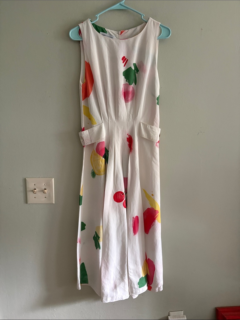 Haris Cotton pleated midi Dress with Accents
